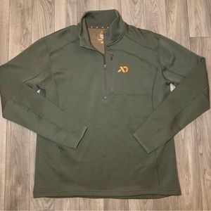 First Lite Quarter Zip Men’s Size Large Furnace EXP 350 Merino-X Wool